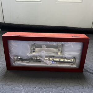 Birth Certificate Tube Holder w/Stand Keepsake Silver Plate Beautiful NIB Gift